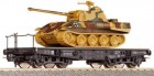 66386 Roco Heavy duty flat car loaded with Panther tank